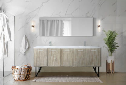 Lancy 80 in W x 20 in D Rustic Acacia Double Bath Vanity