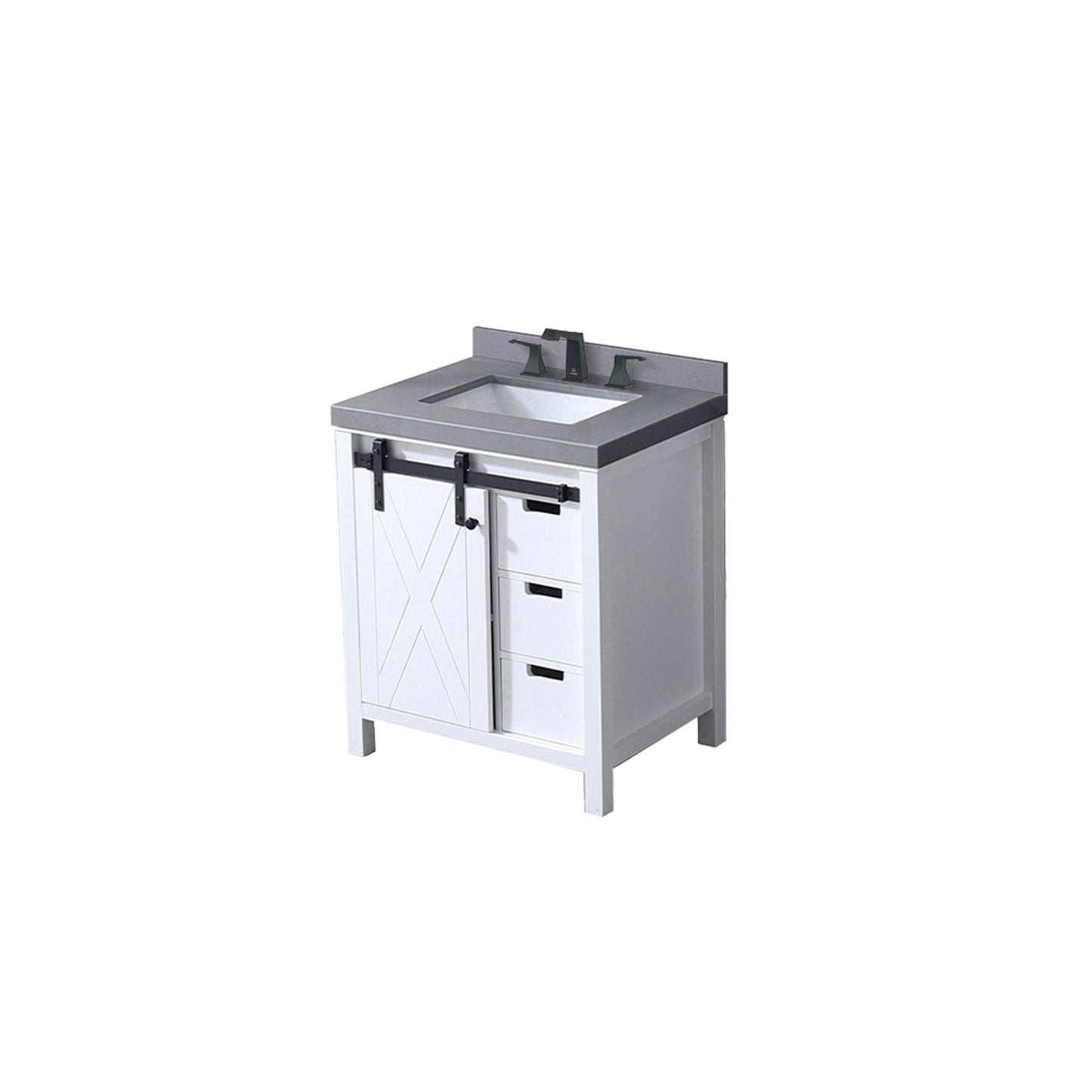 Marsyas 30 in W x 22 in D White Bath Vanity