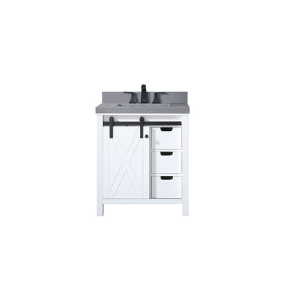 Marsyas 30 in W x 22 in D White Bath Vanity