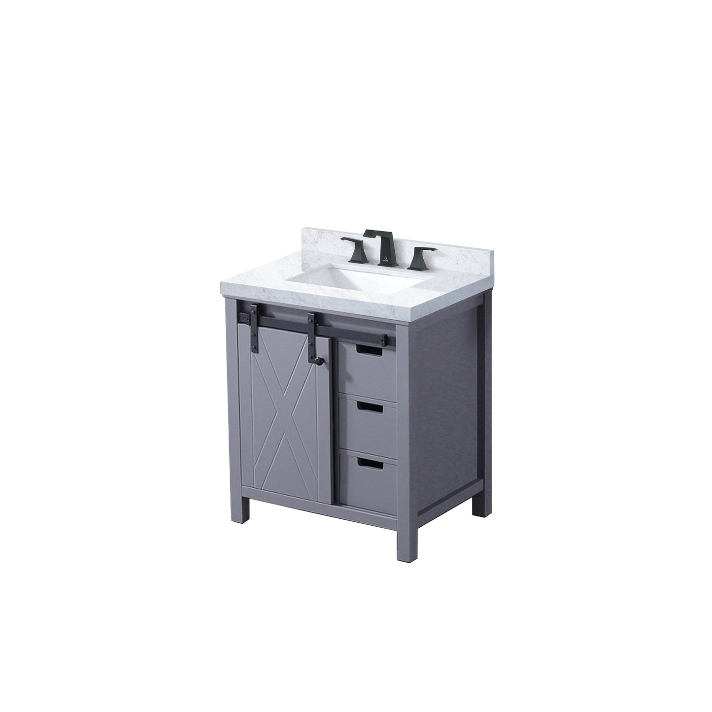 Marsyas 30 in W x 22 in D Dark Grey Bath Vanity