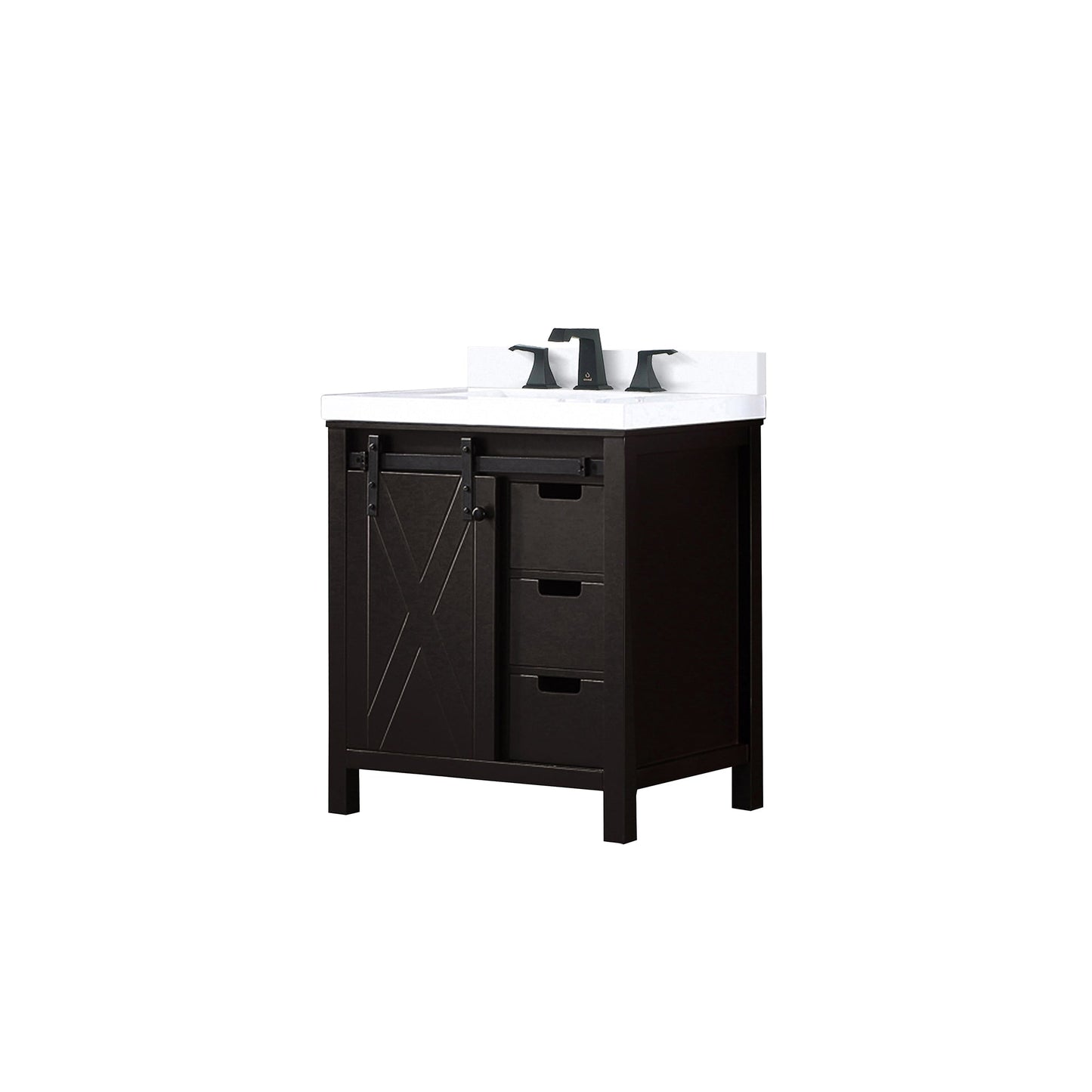Marsyas 30 in W x 22 in D Brown Bath Vanity