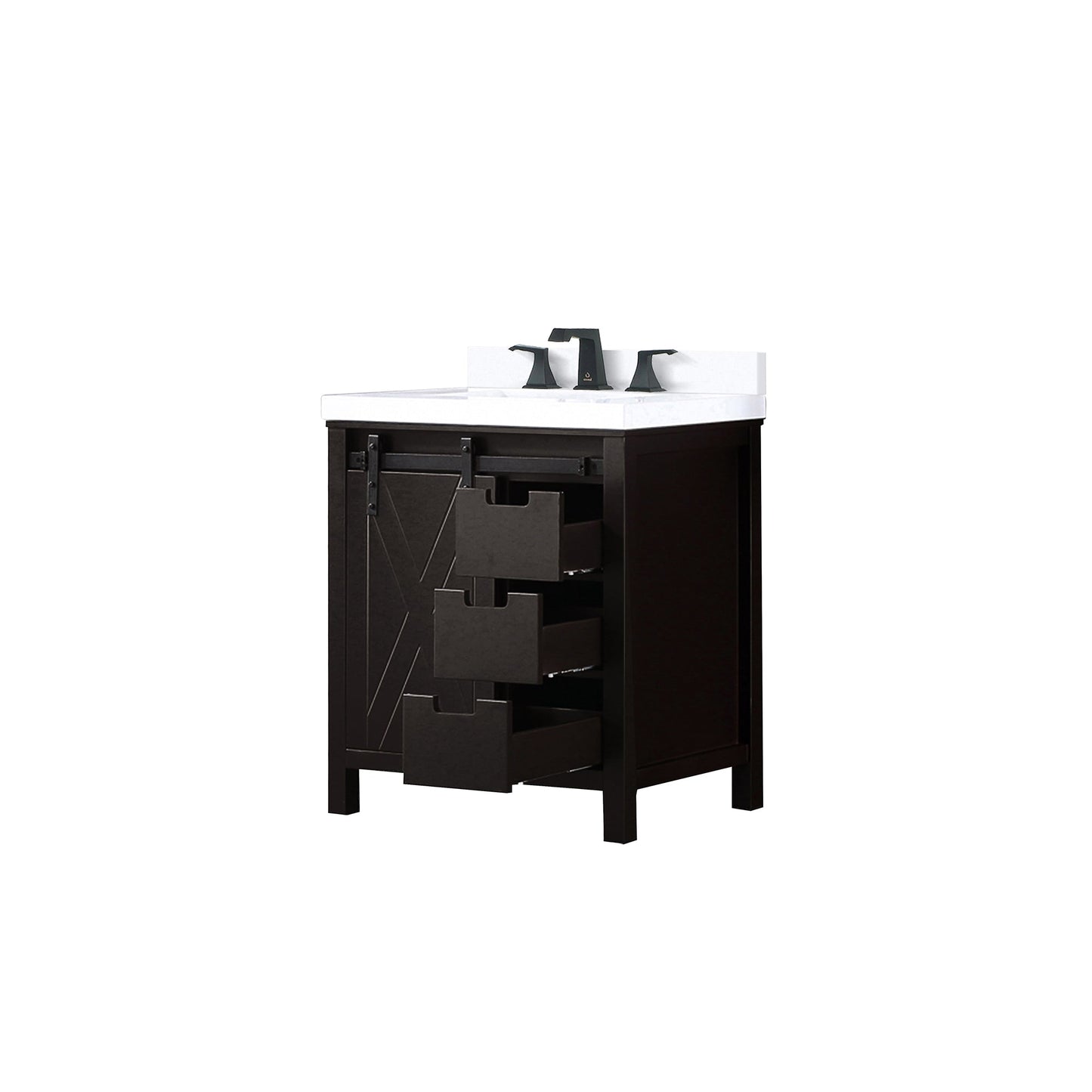 Marsyas 30 in W x 22 in D Brown Bath Vanity