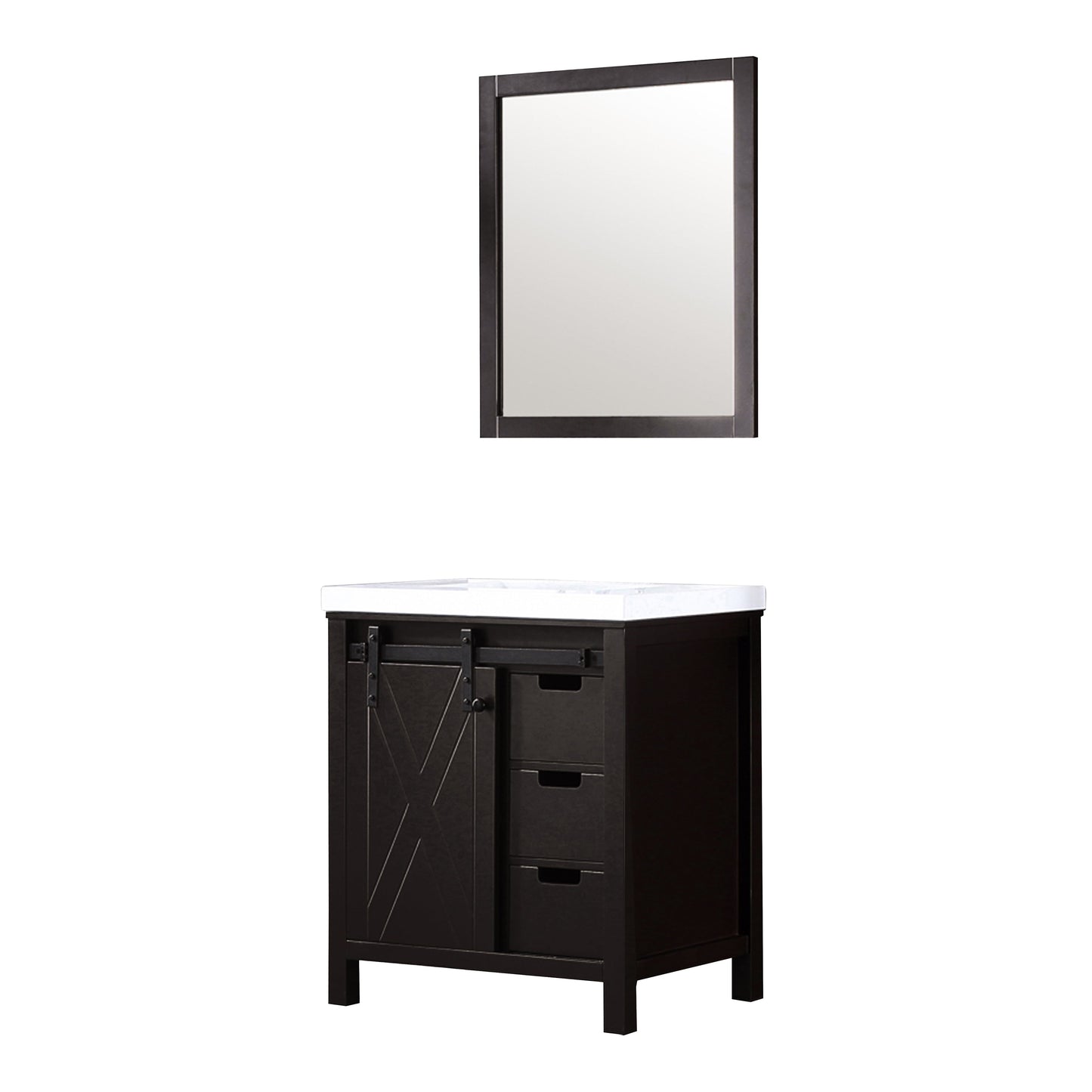 Marsyas 30 in W x 22 in D Brown Bath Vanity
