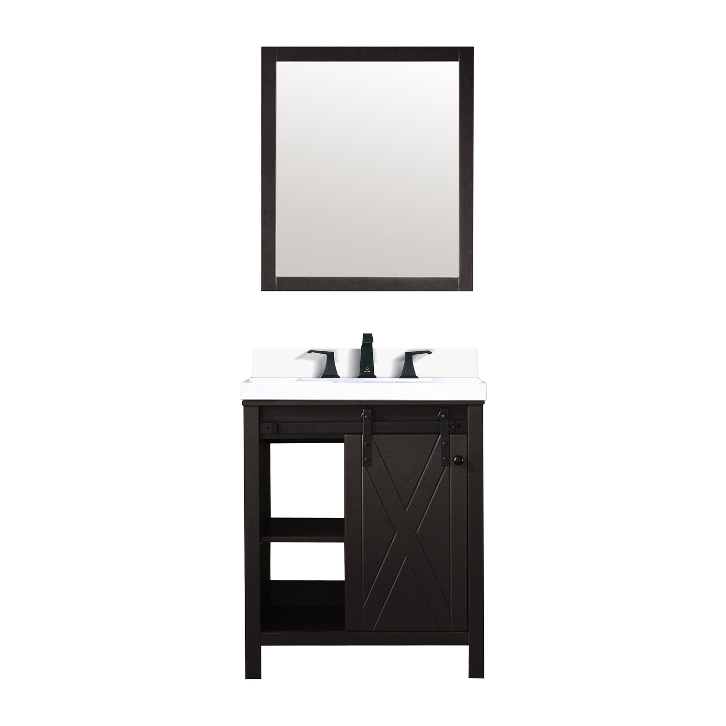 Marsyas 30 in W x 22 in D Brown Bath Vanity