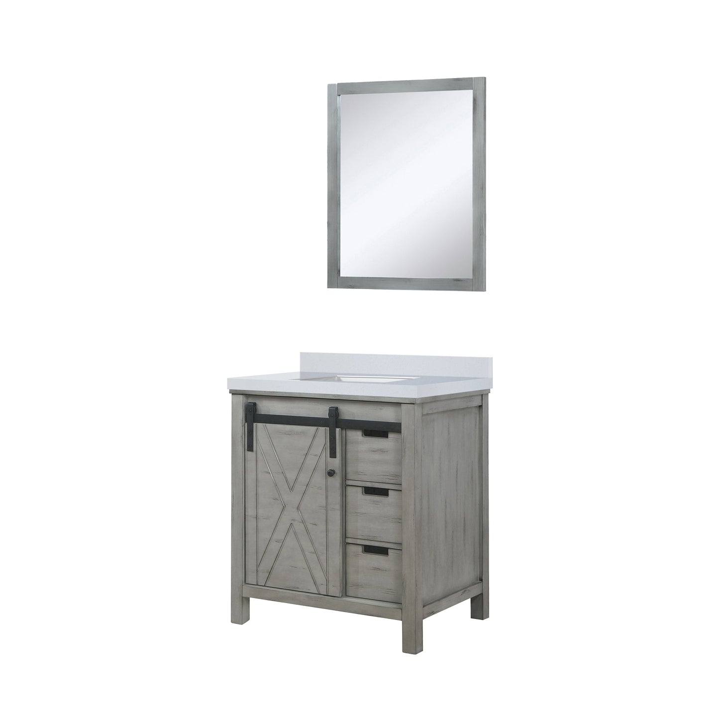 Marsyas 30 in W x 22 in D Ash Grey Bath Vanity