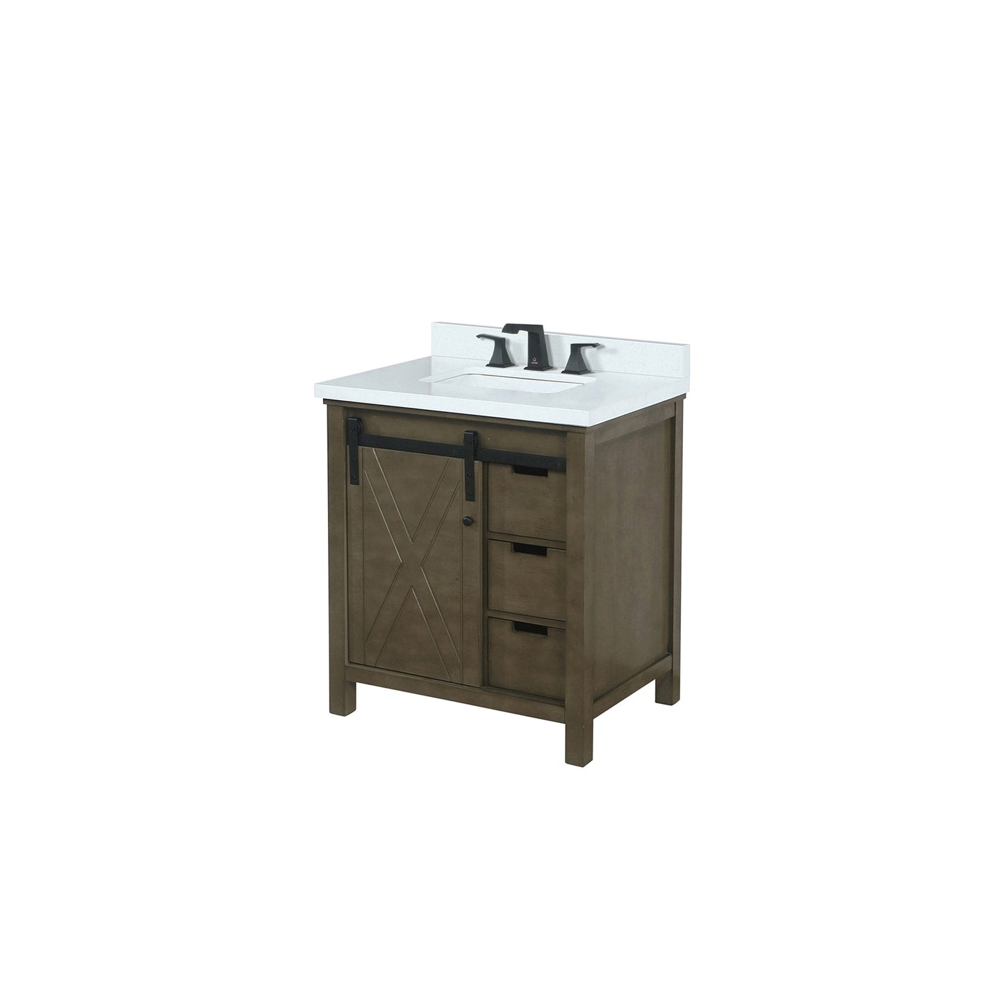 Marsyas 30 in W x 22 in D Rustic Brown Bath Vanity