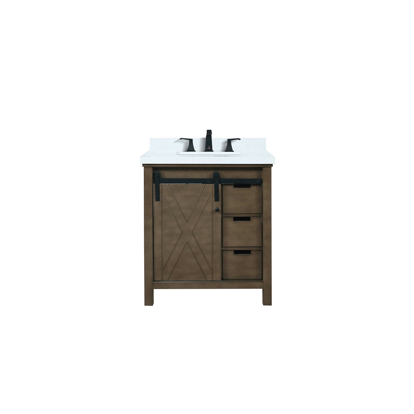 Marsyas 30 in W x 22 in D Rustic Brown Bath Vanity