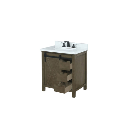 Marsyas 30 in W x 22 in D Rustic Brown Bath Vanity