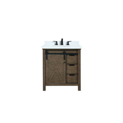 Marsyas 30 in W x 22 in D Rustic Brown Bath Vanity