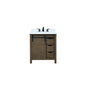 Marsyas 30 in W x 22 in D Rustic Brown Bath Vanity