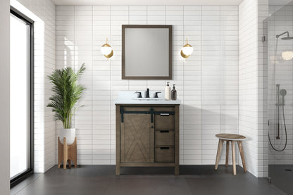 Marsyas 30 in W x 22 in D Rustic Brown Bath Vanity