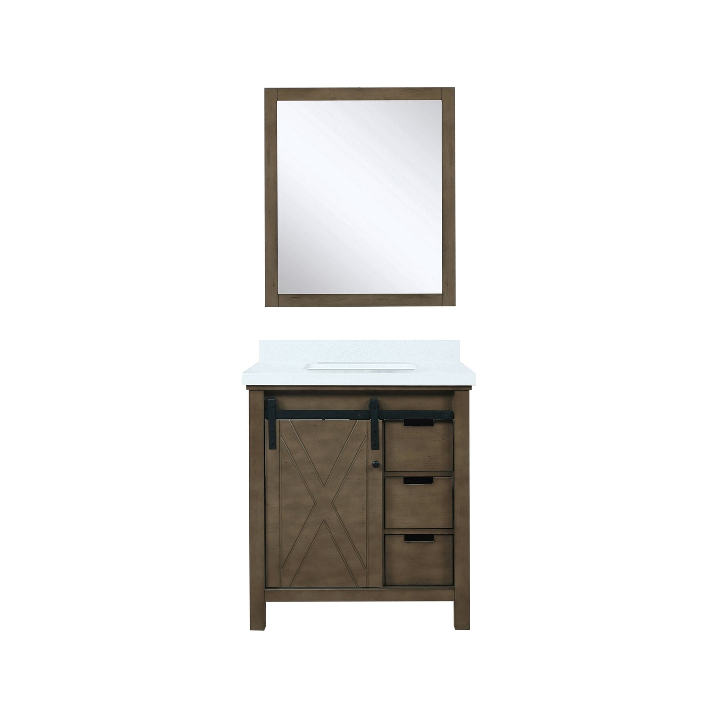 Marsyas 30 in W x 22 in D Rustic Brown Bath Vanity