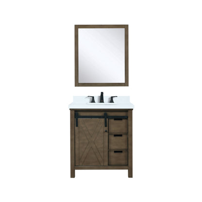Marsyas 30 in W x 22 in D Rustic Brown Bath Vanity