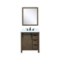 Marsyas 30 in W x 22 in D Rustic Brown Bath Vanity