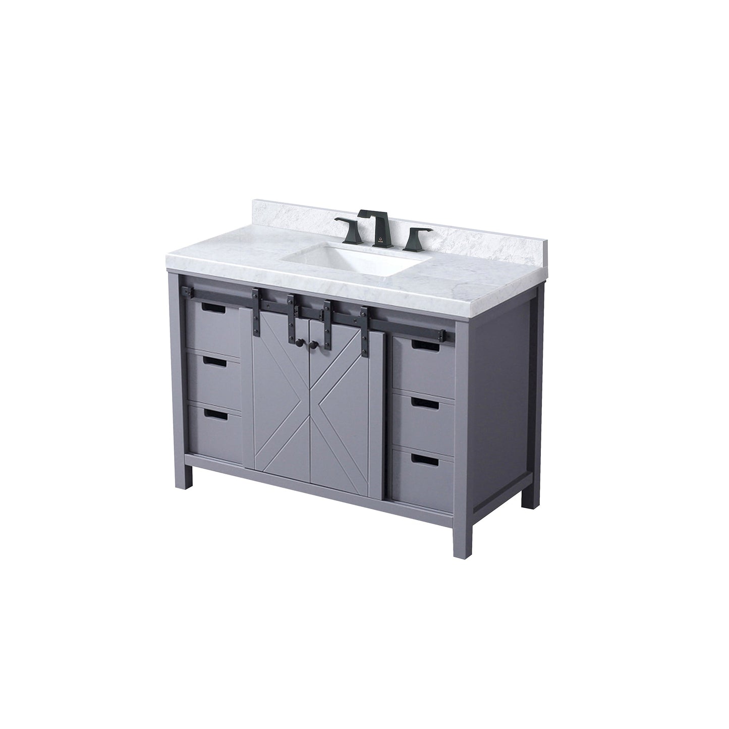 Marsyas 48 in W x 22 in D Dark Grey Bath Vanity