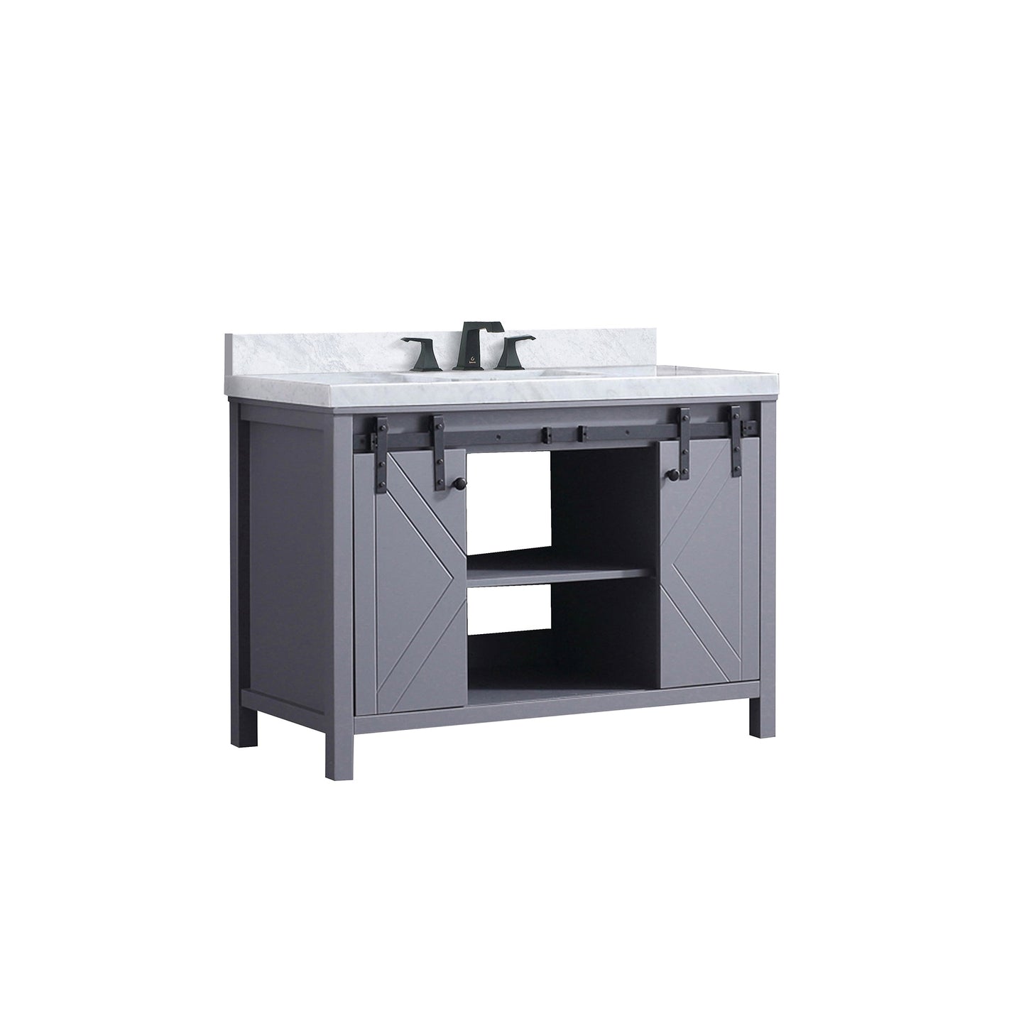 Marsyas 48 in W x 22 in D Dark Grey Bath Vanity