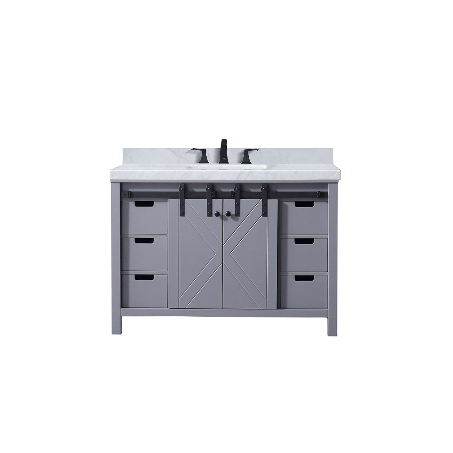 Marsyas 48 in W x 22 in D Dark Grey Bath Vanity