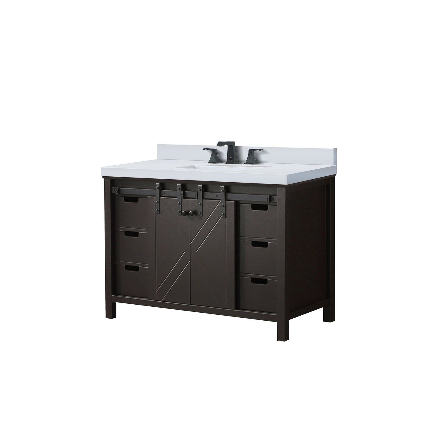 Marsyas 48 in W x 22 in D Brown Bath Vanity