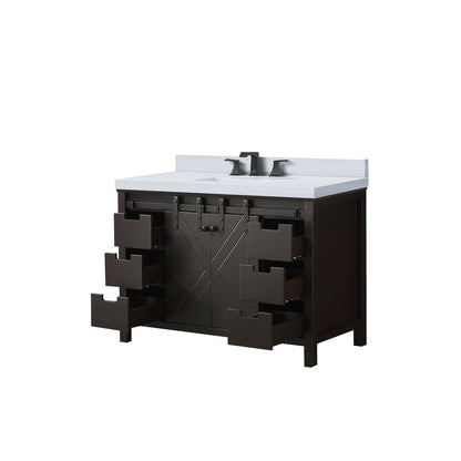 Marsyas 48 in W x 22 in D Brown Bath Vanity