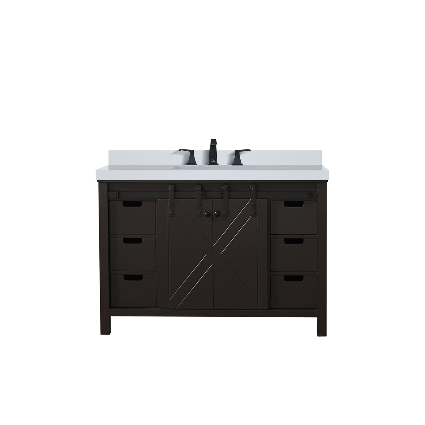 Marsyas 48 in W x 22 in D Brown Bath Vanity