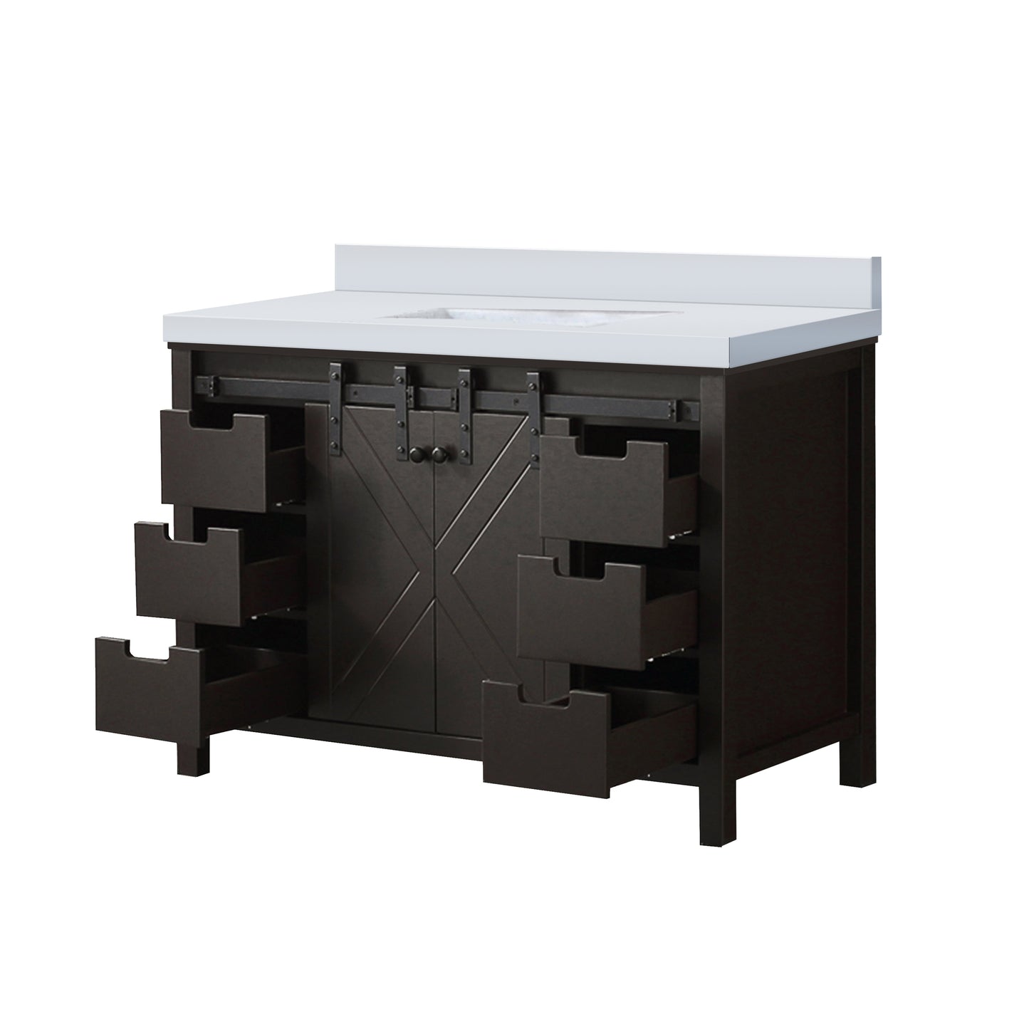Marsyas 48 in W x 22 in D Brown Bath Vanity