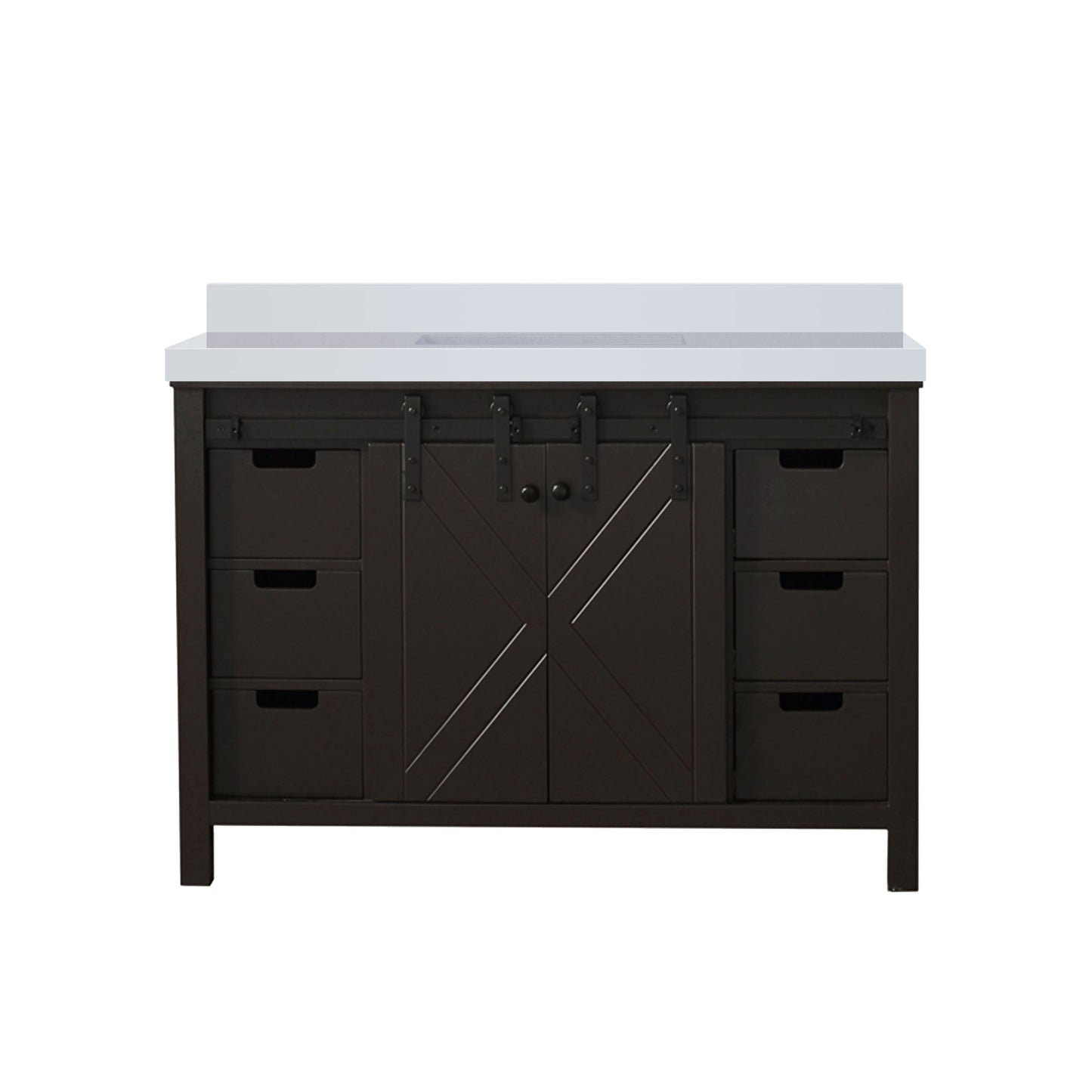 Marsyas 48 in W x 22 in D Brown Bath Vanity
