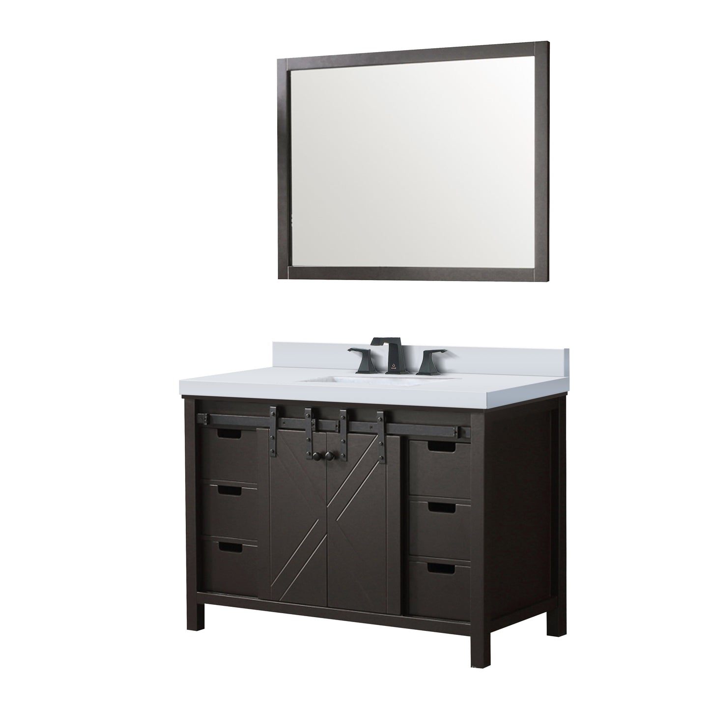 Marsyas 48 in W x 22 in D Brown Bath Vanity
