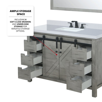 Marsyas 48 in W x 22 in D Ash Grey Bath Vanity