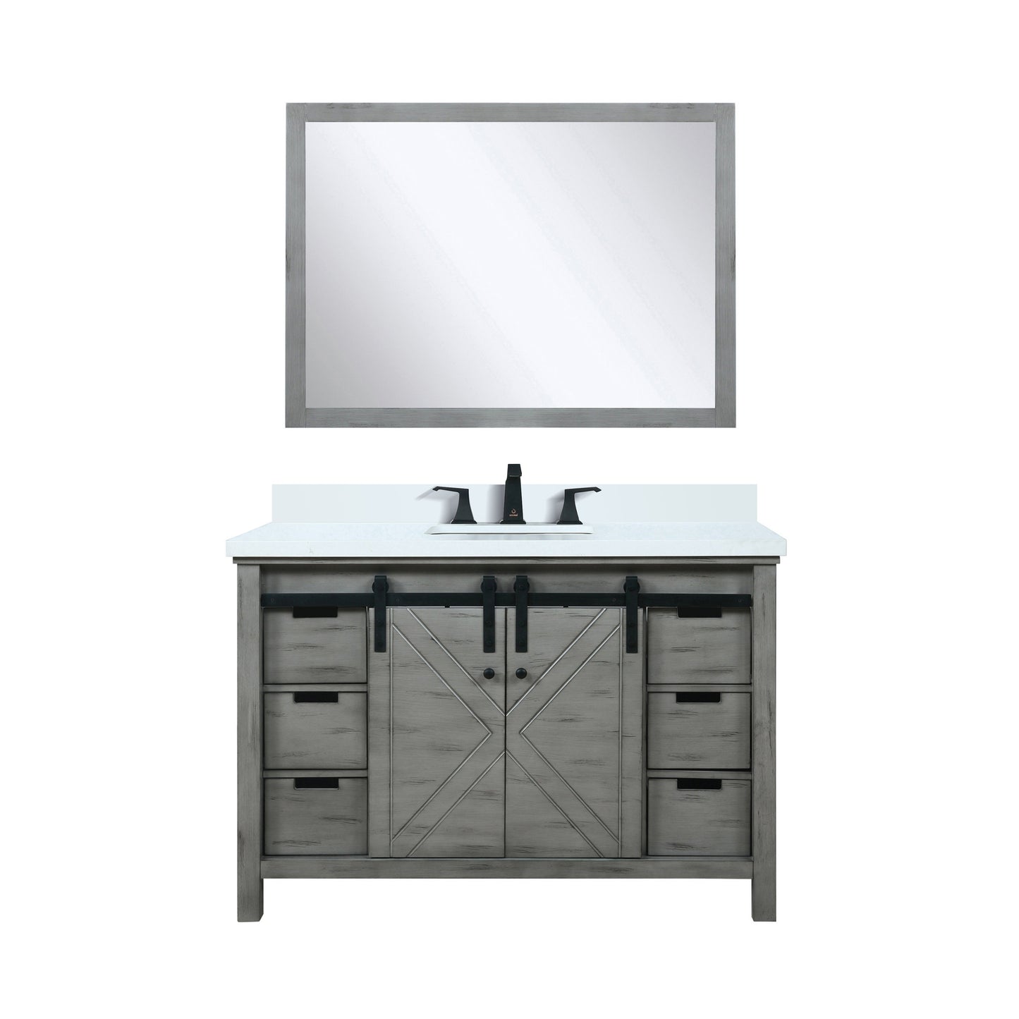 Marsyas 48 in W x 22 in D Ash Grey Bath Vanity