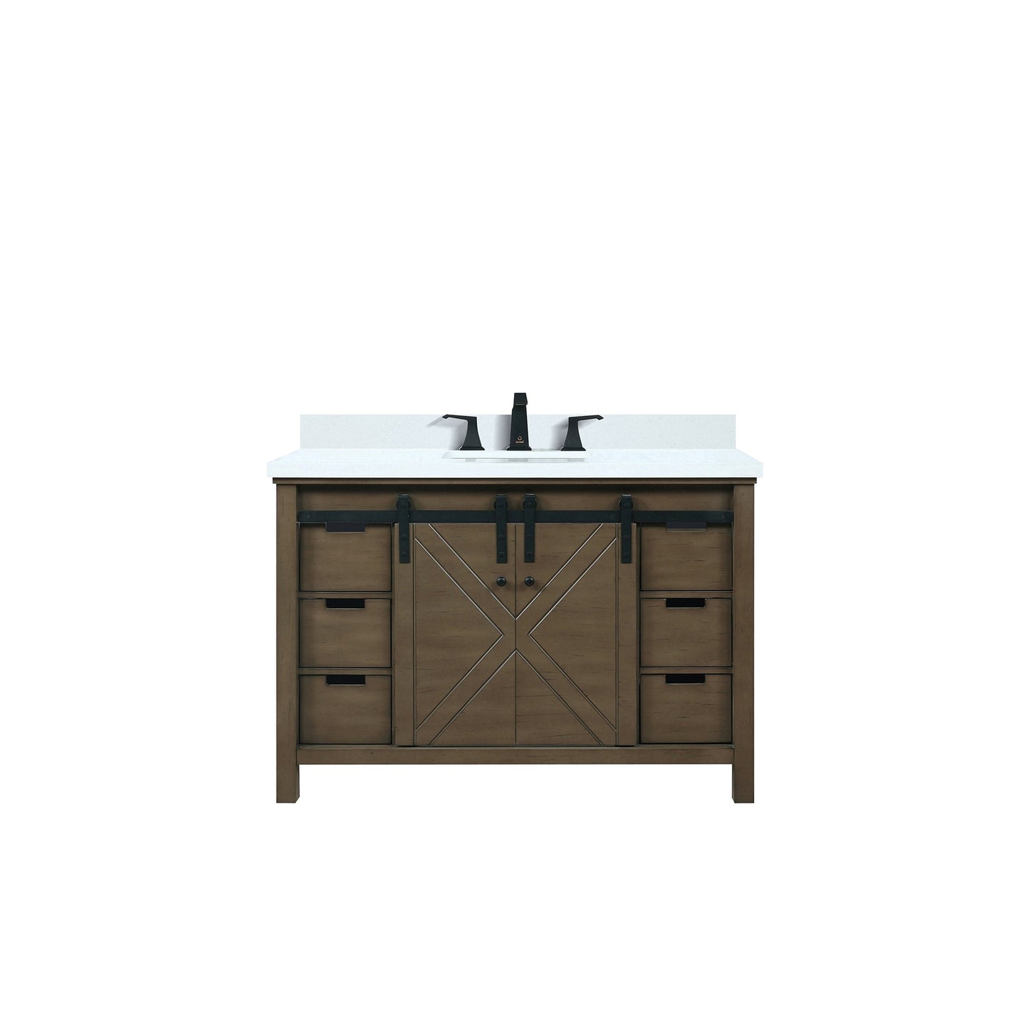 Marsyas 48 in W x 22 in D Rustic Brown Bath Vanity