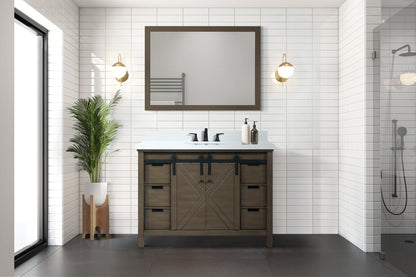 Marsyas 48 in W x 22 in D Rustic Brown Bath Vanity