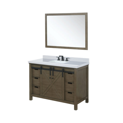 Marsyas 48 in W x 22 in D Rustic Brown Bath Vanity