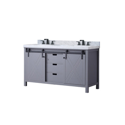 Marsyas 60 in W x 22 in D Dark Grey Double Bath Vanity