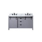 Marsyas 60 in W x 22 in D Dark Grey Double Bath Vanity