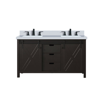 Marsyas 60 in W x 22 in D Brown Double Bath Vanity