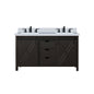 Marsyas 60 in W x 22 in D Brown Double Bath Vanity