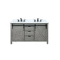 Marsyas 60 in W x 22 in D Ash Grey Double Bath Vanity