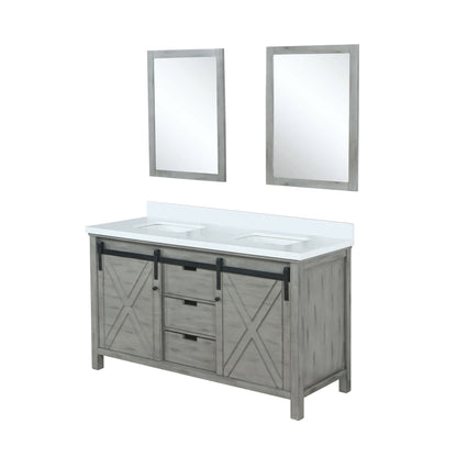 Marsyas 60 in W x 22 in D Ash Grey Double Bath Vanity