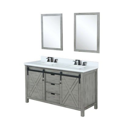Marsyas 60 in W x 22 in D Ash Grey Double Bath Vanity