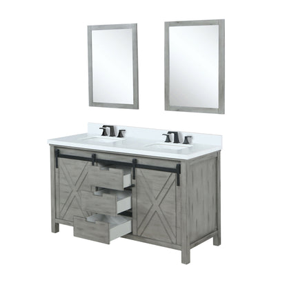 Marsyas 60 in W x 22 in D Ash Grey Double Bath Vanity