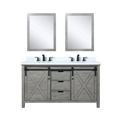 Marsyas 60 in W x 22 in D Ash Grey Double Bath Vanity