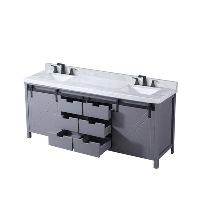 Marsyas 80 in W x 22 in D Dark Grey Double Bath Vanity