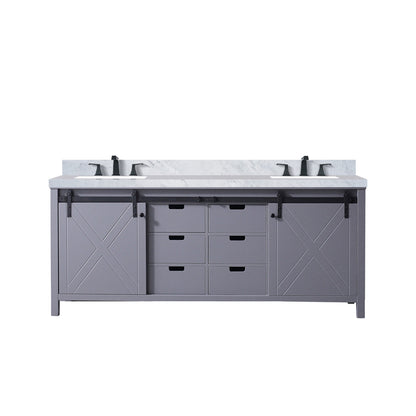 Marsyas 80 in W x 22 in D Dark Grey Double Bath Vanity