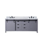 Marsyas 80 in W x 22 in D Dark Grey Double Bath Vanity