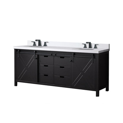 Marsyas 80 in W x 22 in D Brown Double Bath Vanity
