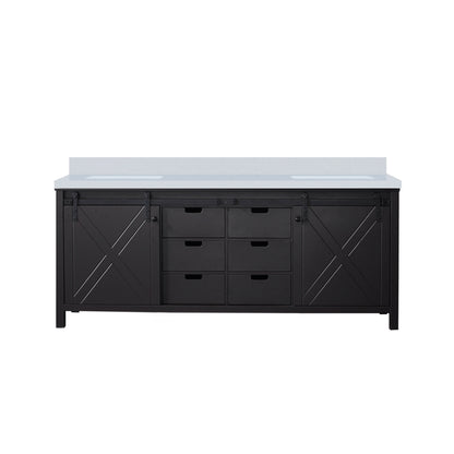 Marsyas 80 in W x 22 in D Brown Double Bath Vanity