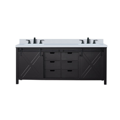 Marsyas 80 in W x 22 in D Brown Double Bath Vanity