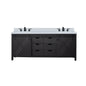 Marsyas 80 in W x 22 in D Brown Double Bath Vanity