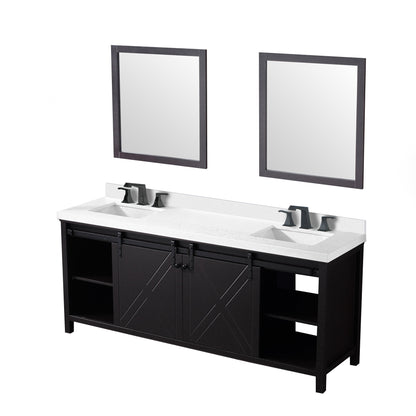 Marsyas 80 in W x 22 in D Brown Double Bath Vanity