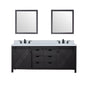Marsyas 80 in W x 22 in D Brown Double Bath Vanity